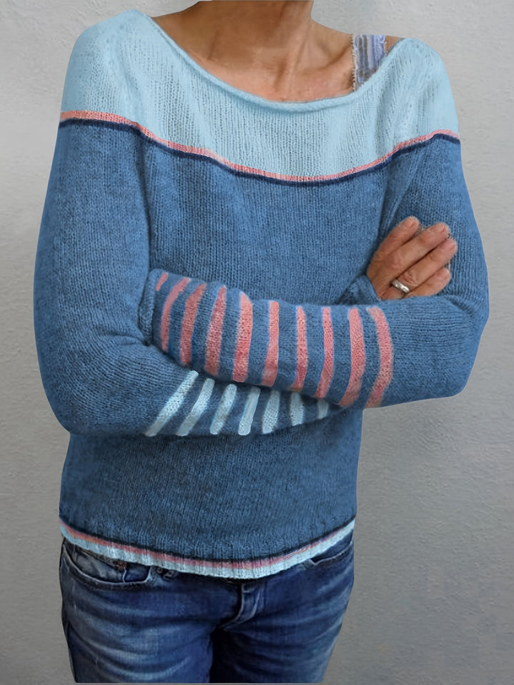 Ava - Long Sleeve Striped Sweater