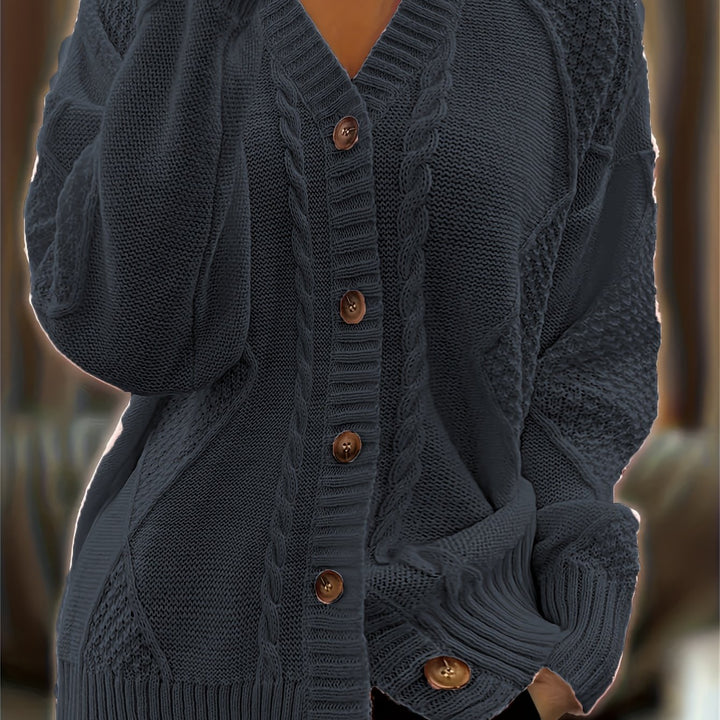 Women'S Elegant V-Neck Cardigan