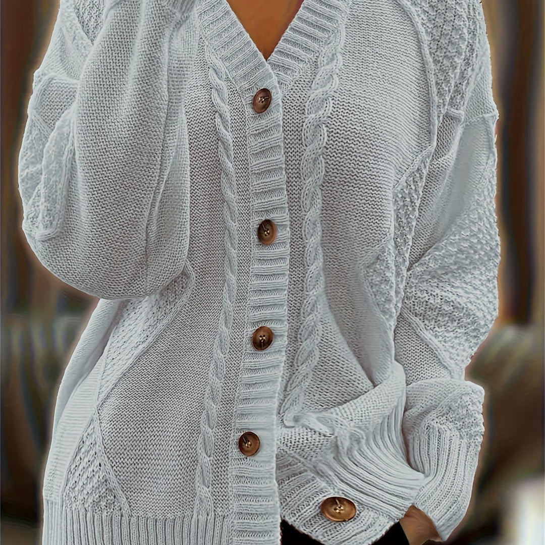 Women'S Elegant V-Neck Cardigan