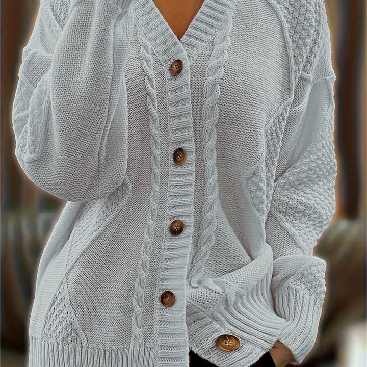 Women'S Elegant V-Neck Cardigan