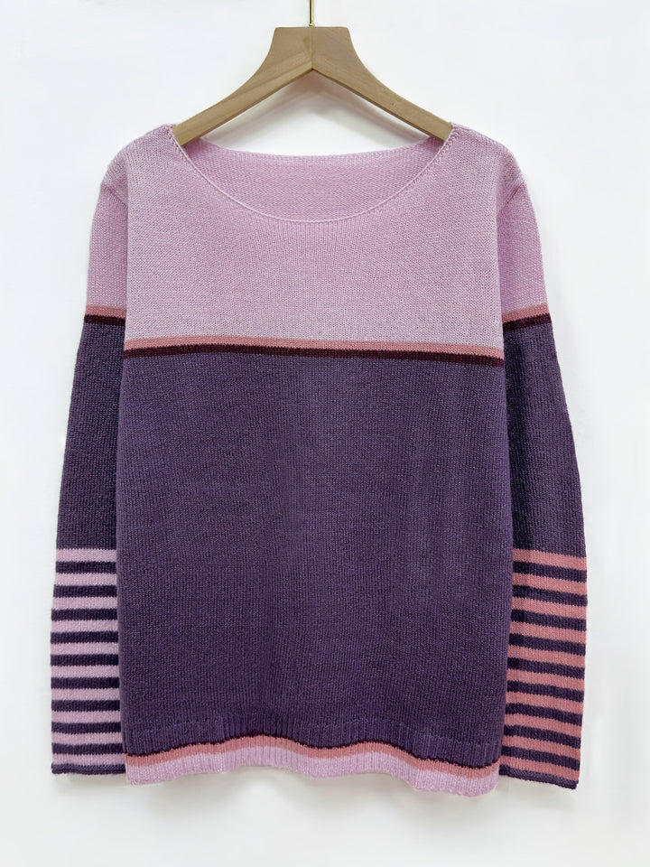 Ava - Long Sleeve Striped Sweater