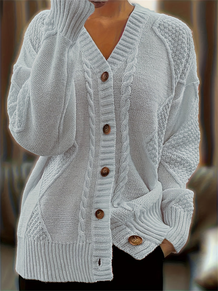 Women'S Elegant V-Neck Cardigan