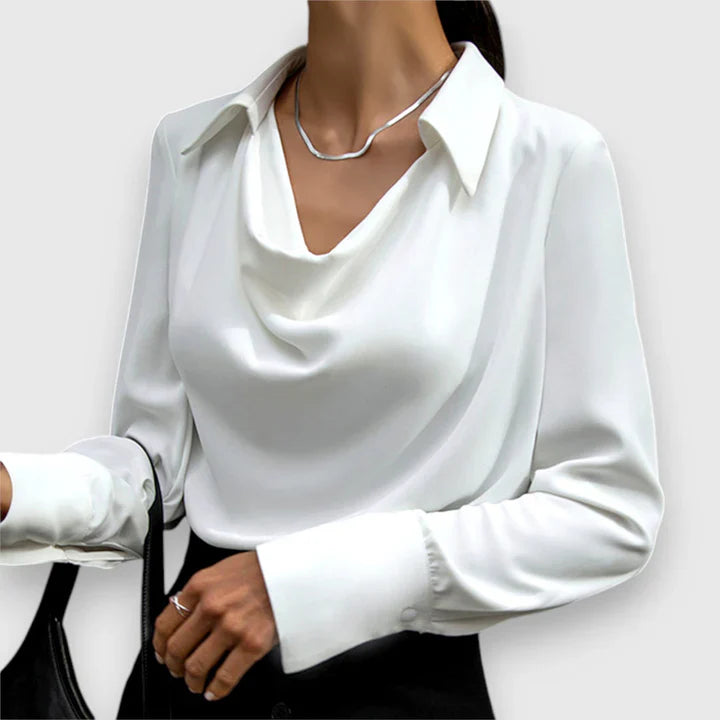Solina | Stylish Draped Cowl Neck Blouse