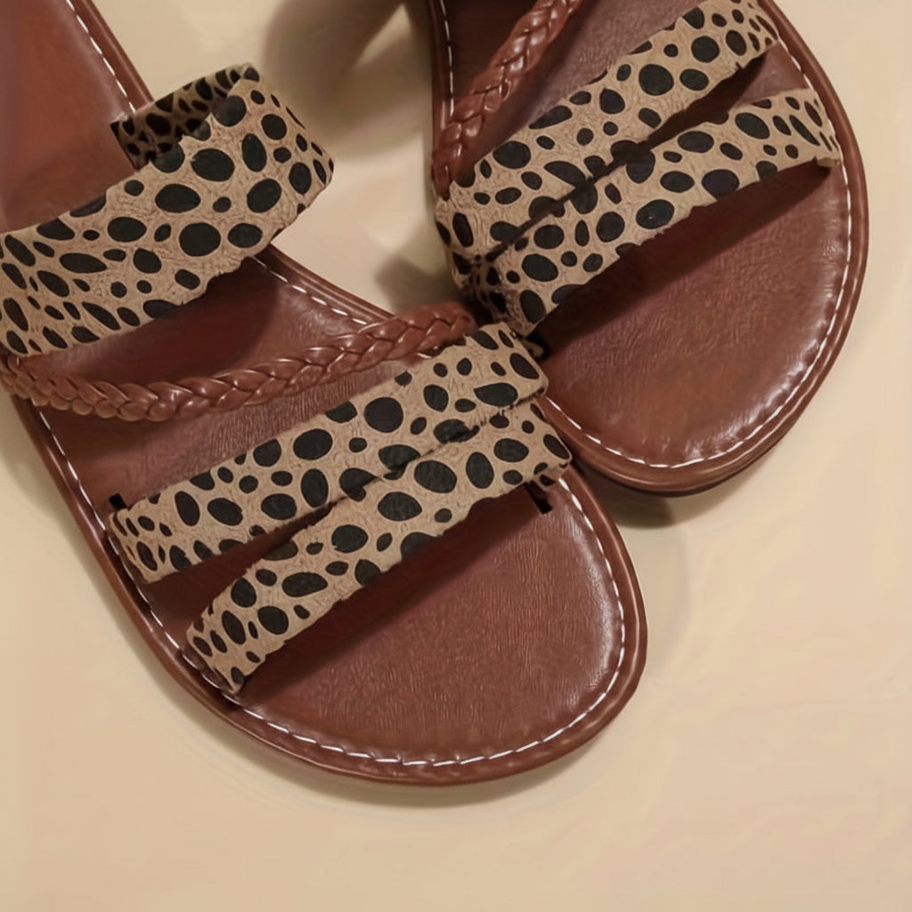 Women's Flat Woven Slide Sandals