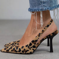 Ambra™ Leopard Print Back Strap Heels