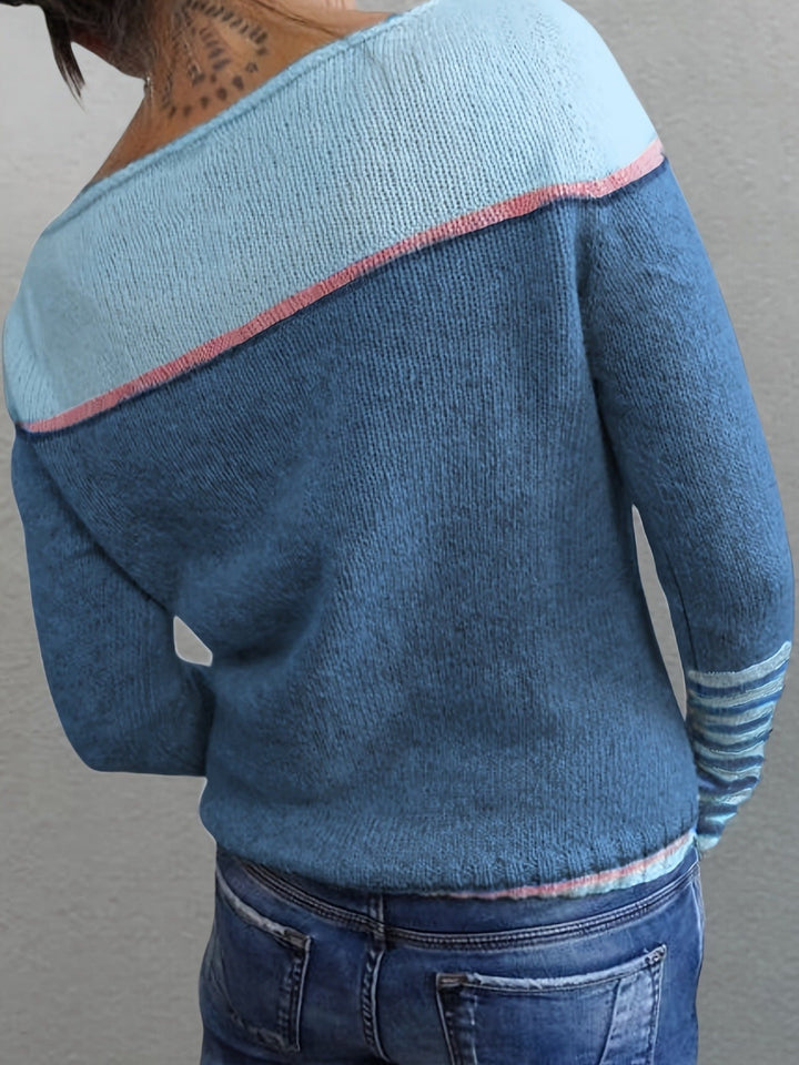 Ava - Long Sleeve Striped Sweater