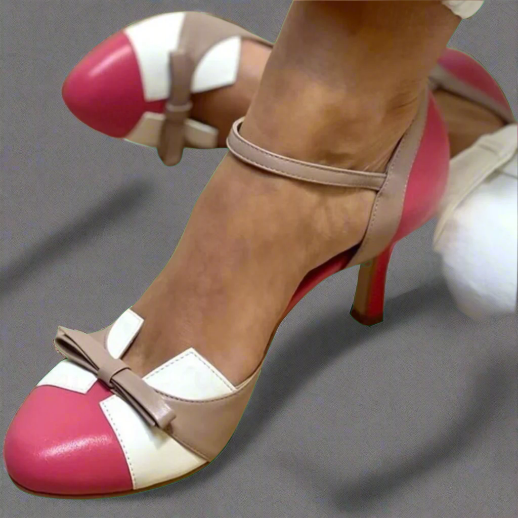 Bellarosa | Vibrant Bow-Accent Sandals with Strap and Round Toe