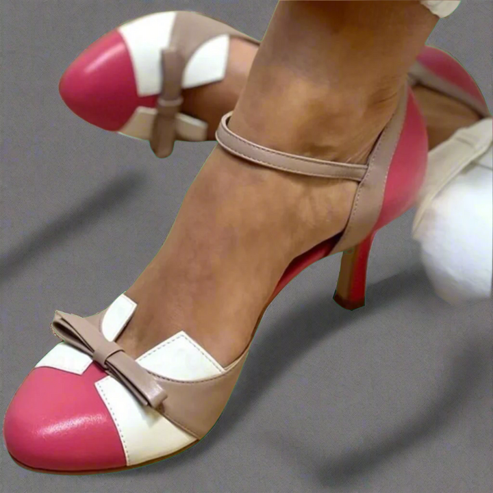 Bellarosa | Vibrant Bow-Accent Sandals with Strap and Round Toe