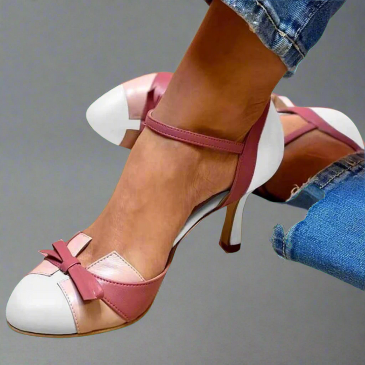 Bellarosa | Vibrant Bow-Accent Sandals with Strap and Round Toe