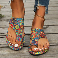 Women's Floral Flat Athletic Slide Sandals