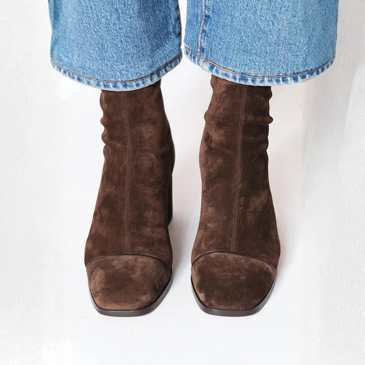 Isaline - Chic Ankle Boots Featuring Stylish Square Heels
