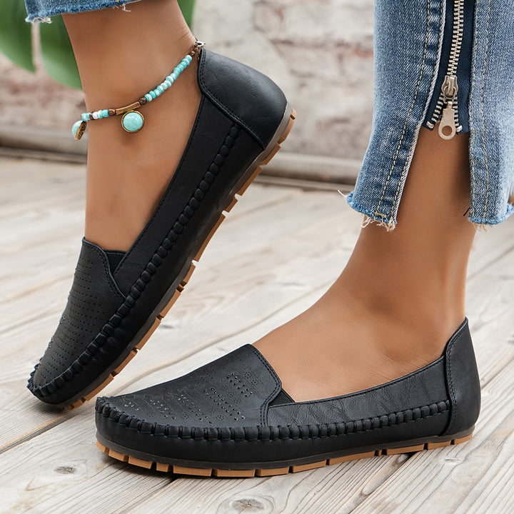 Retro Rhinestone Flats - Glamorous Fashion Shoes