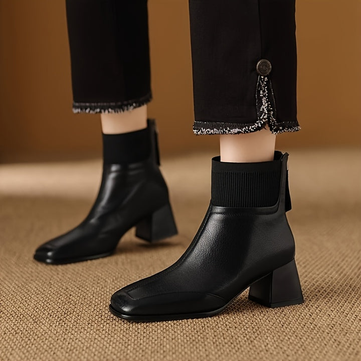 [Chunky Block Heel Boots] Women's Chunky Block Heel Ankle Boots