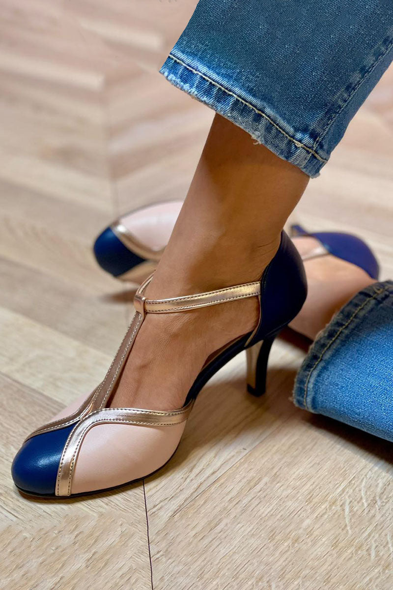 Alessia™ | Vibrant and Cozy T-Strap Pumps with Round Toe