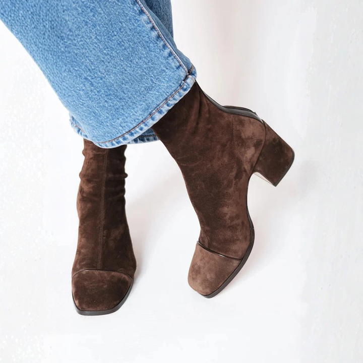 Isaline - Chic Ankle Boots Featuring Stylish Square Heels