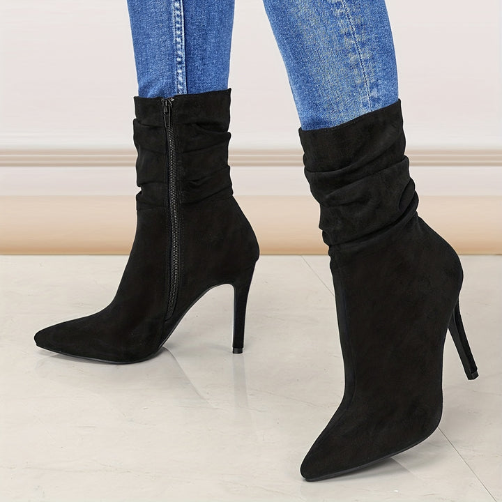 Women's Plain Fashionable Mid-Calf Boots