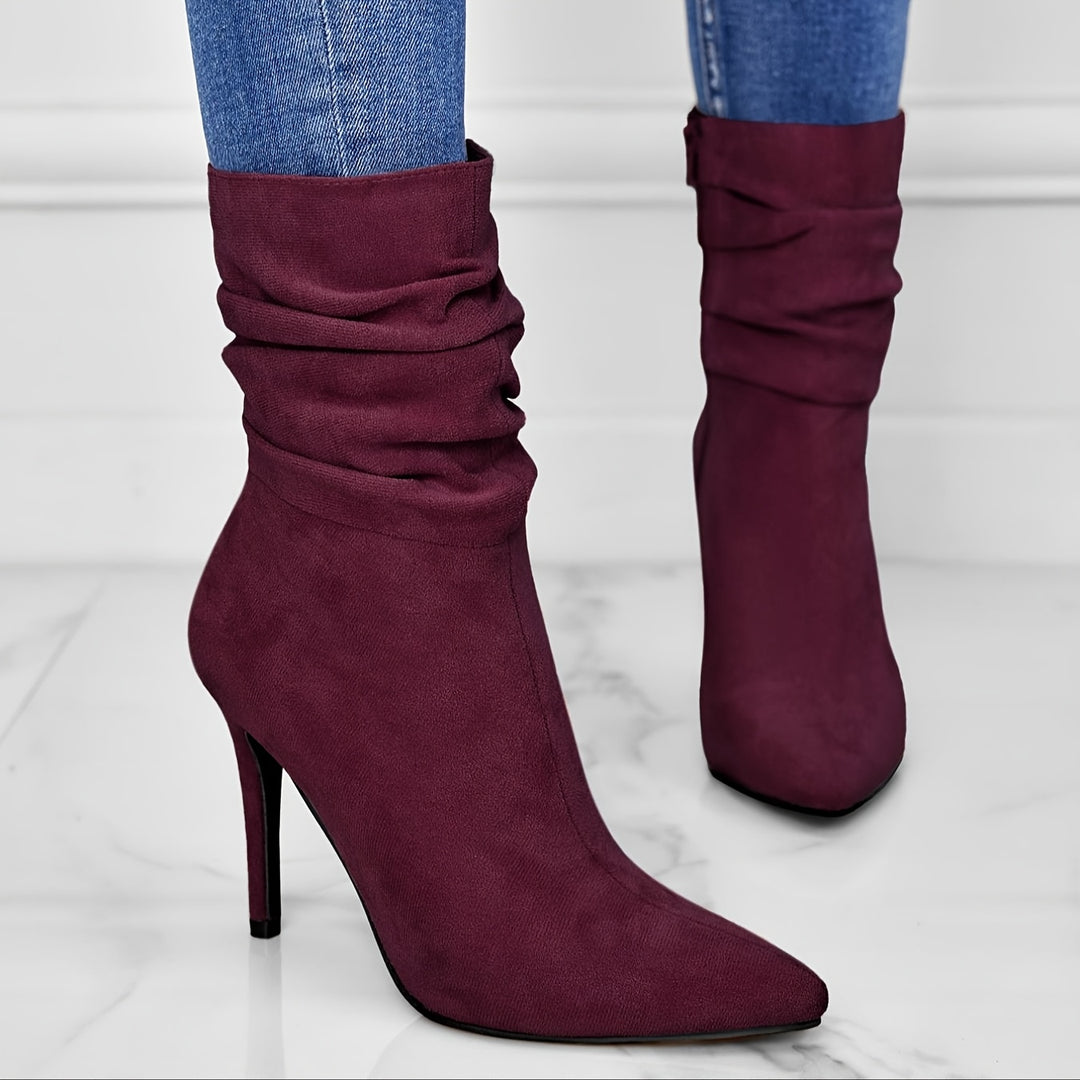 Women's Plain Fashionable Mid-Calf Boots