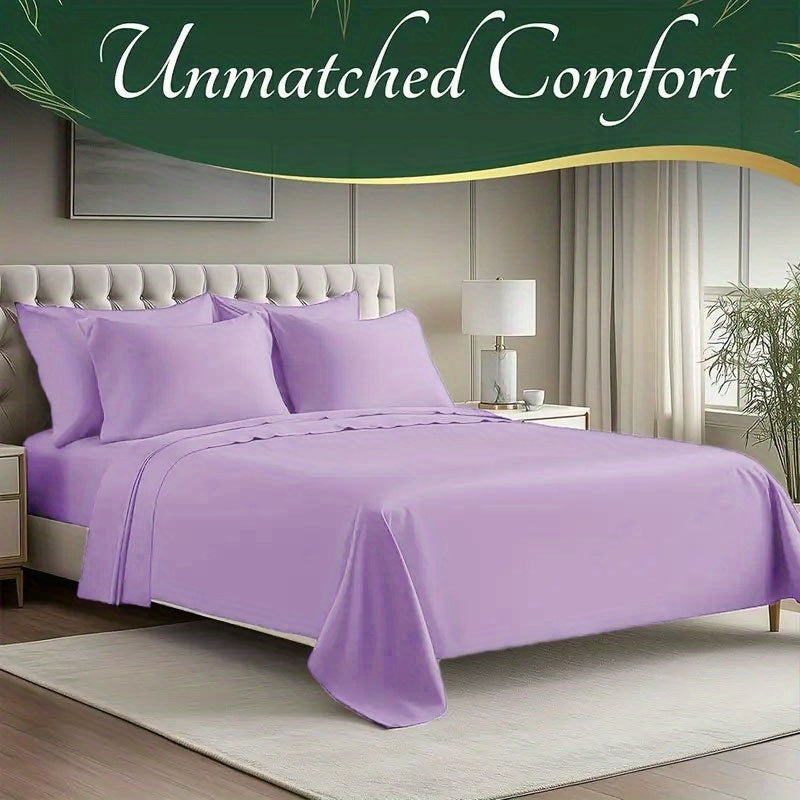 6pcs Bamboo Cooling Bed Sheets Sets  - Ultra Soft & Luxuriously Cooling for Hot Sleepers