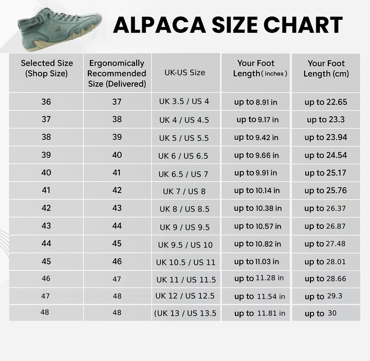 Alpaca - Ergonomic, Waterproof & Pain-Relieving Leather Barefoot shoe