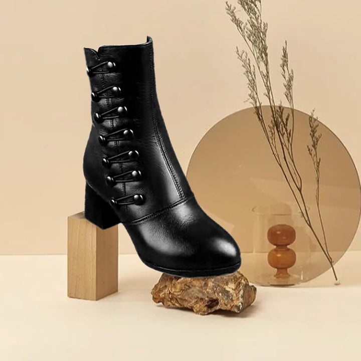 Waterproof Leather Mid-Calf Boots