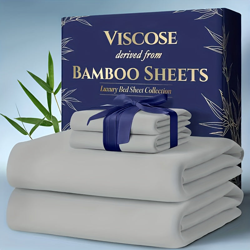 6pcs Bamboo Cooling Bed Sheets Sets  - Ultra Soft & Luxuriously Cooling for Hot Sleepers