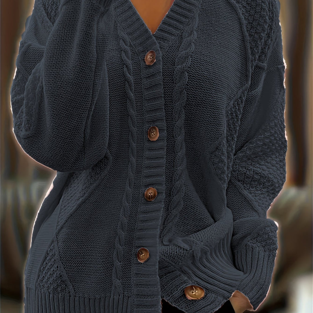 Women'S Elegant V-Neck Cardigan