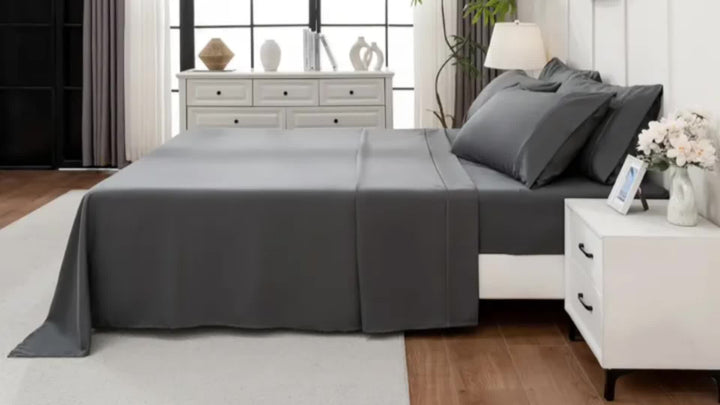 6pcs Bamboo Cooling Bed Sheets Sets  - Ultra Soft & Luxuriously Cooling for Hot Sleepers