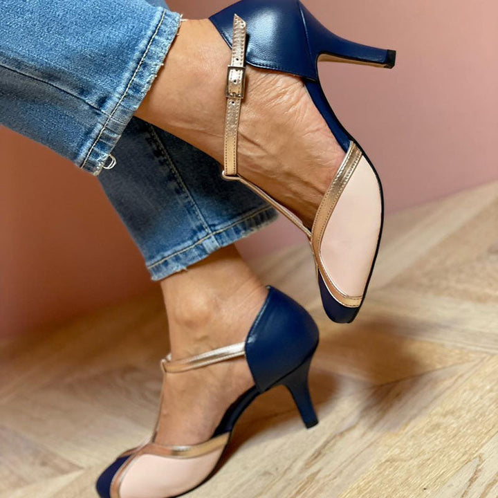 Alessia™ | Vibrant and Cozy T-Strap Pumps with Round Toe