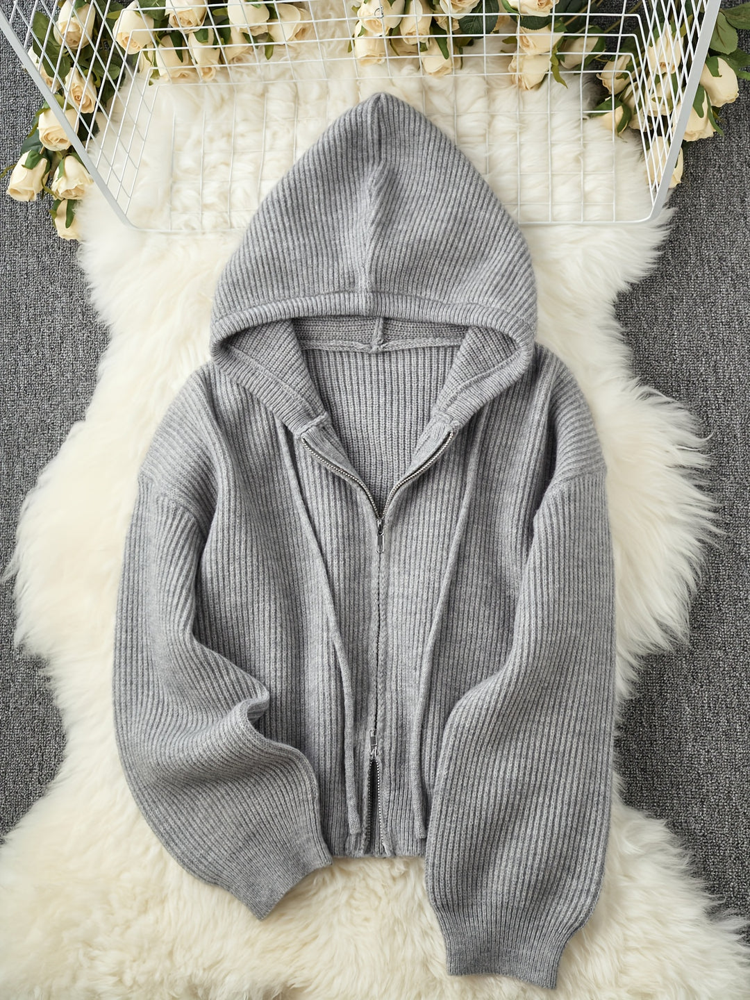 Women's Thick Winter Hooded Zip-Up Cardigan Coat