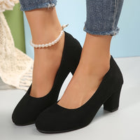 Laura - Comfort-Focused Wide Toe Pumps with Stable Heel