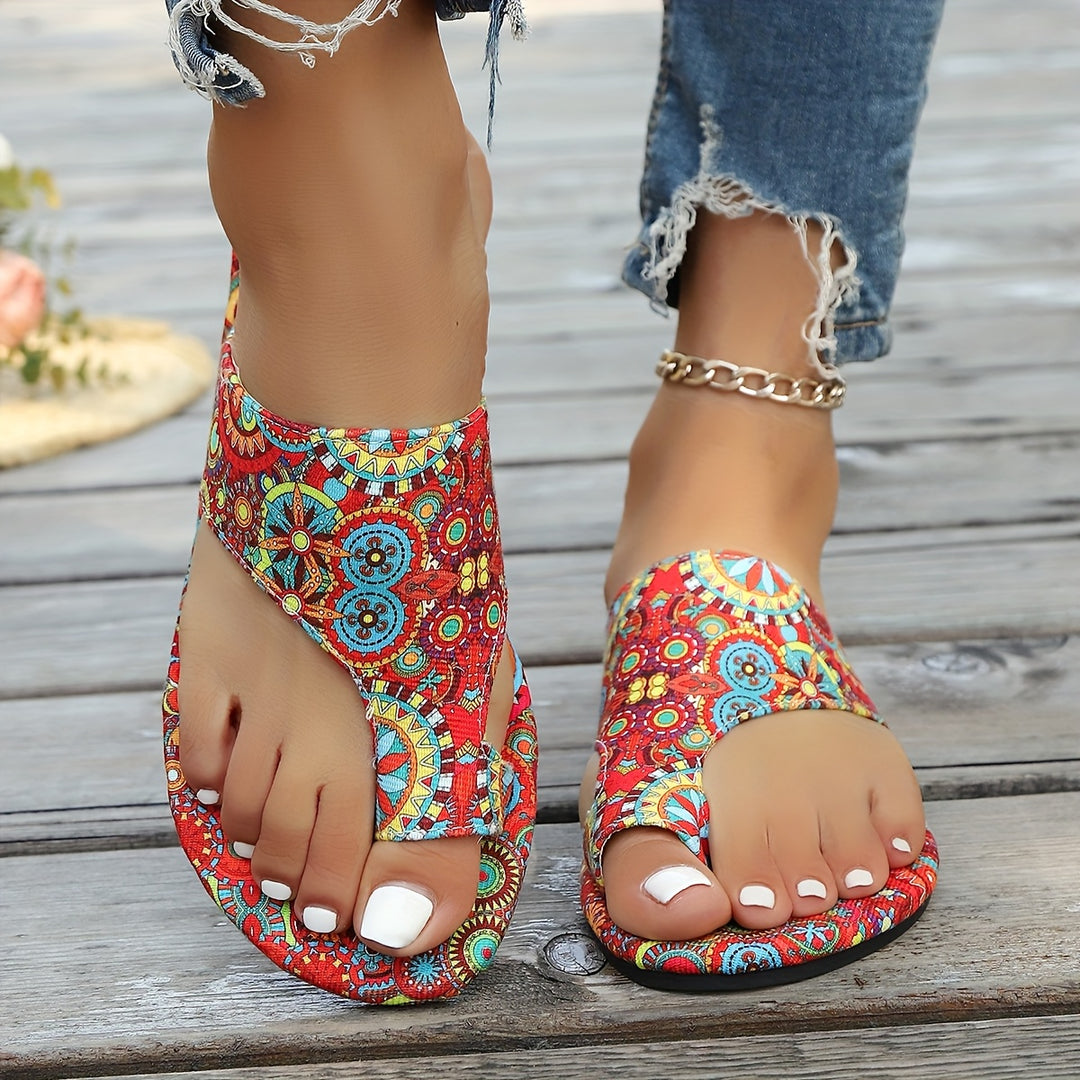 Women's Floral Flat Athletic Slide Sandals