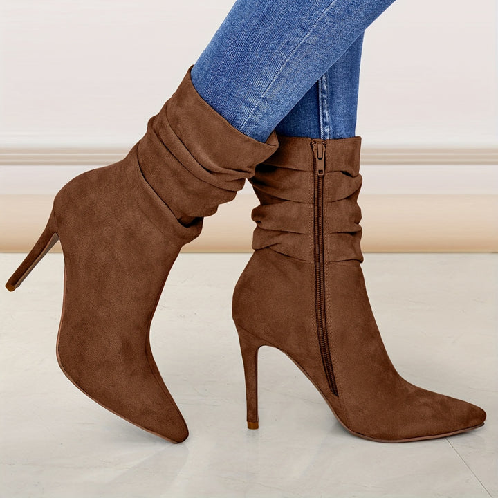 Women's Plain Fashionable Mid-Calf Boots