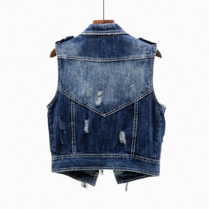 Kara Moto Denim Vest