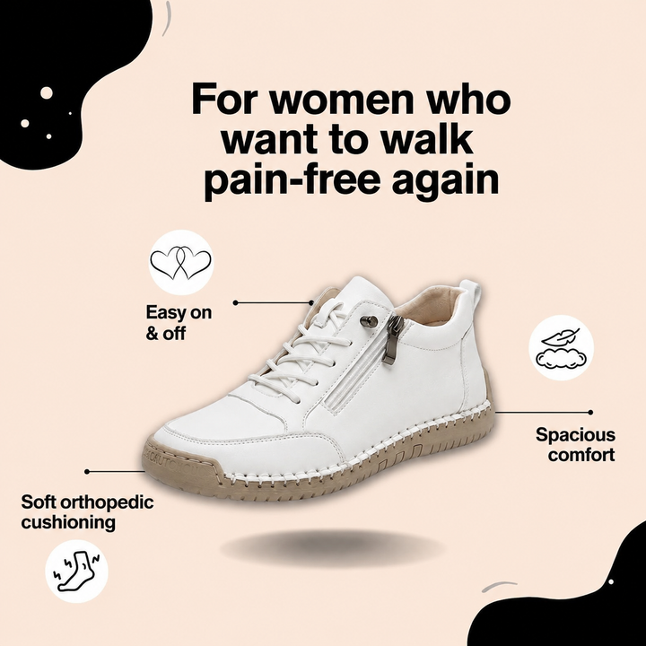 Mila – Cozy Orthopedic Sneakers with Zipper Closure