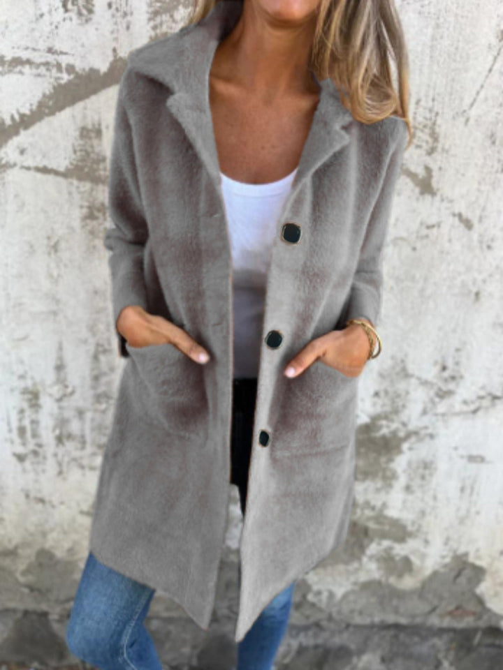 Marce™ | Elegant Coat in Raw Fabric