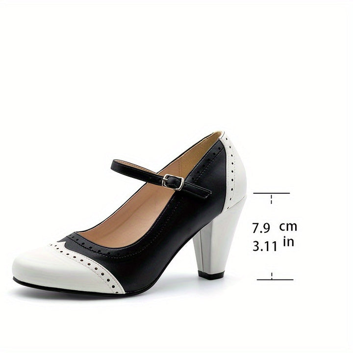 Amy™ | Stylish Two-Tone High Heels with Comfortable Design