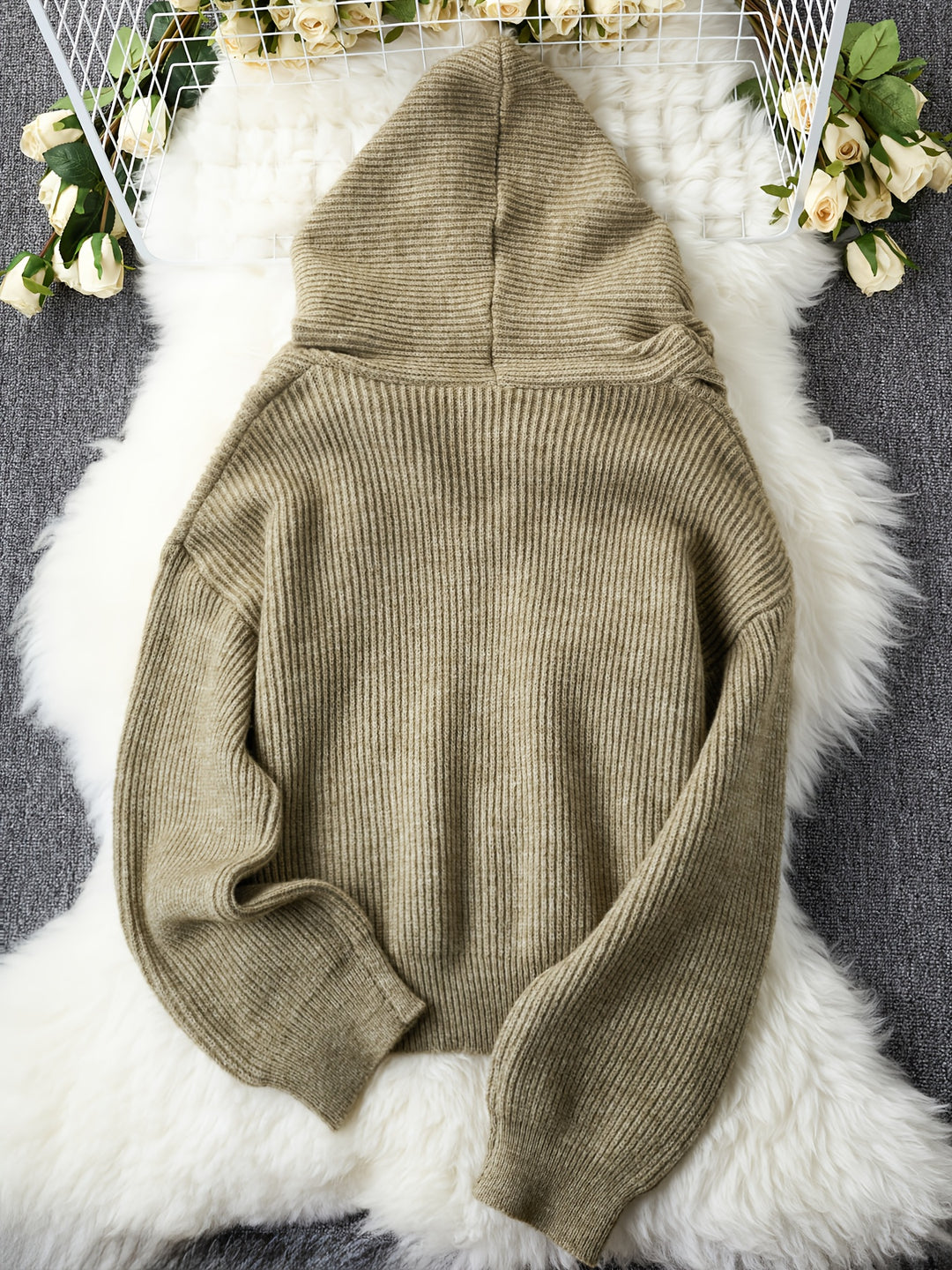 Women's Thick Winter Hooded Zip-Up Cardigan Coat