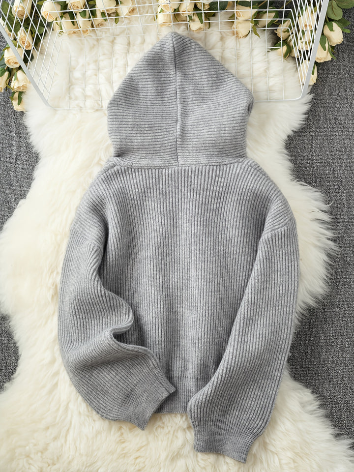 Women's Thick Winter Hooded Zip-Up Cardigan Coat