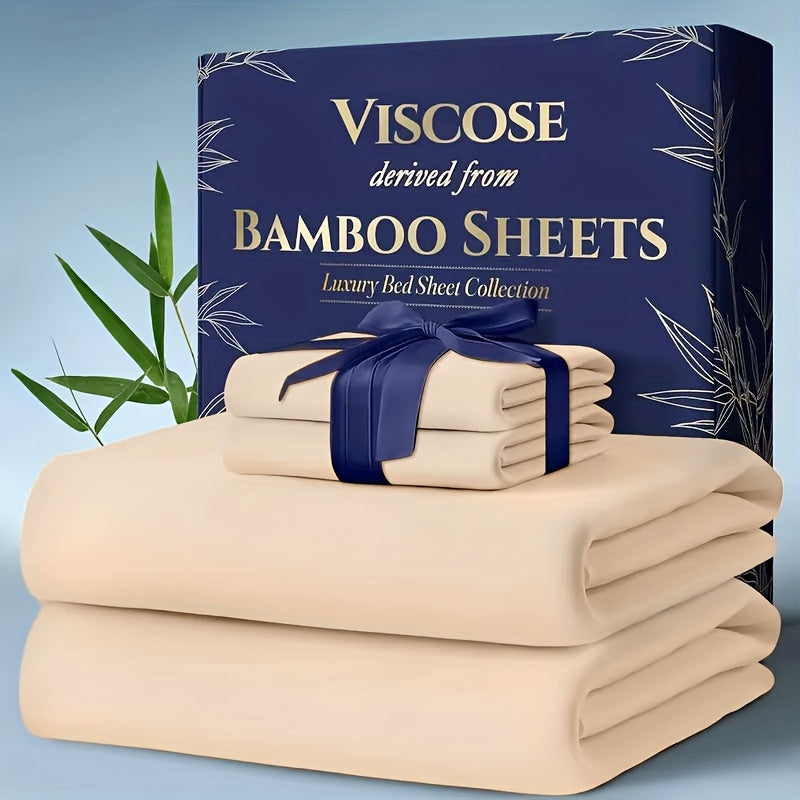 6pcs Bamboo Cooling Bed Sheets Sets  - Ultra Soft & Luxuriously Cooling for Hot Sleepers