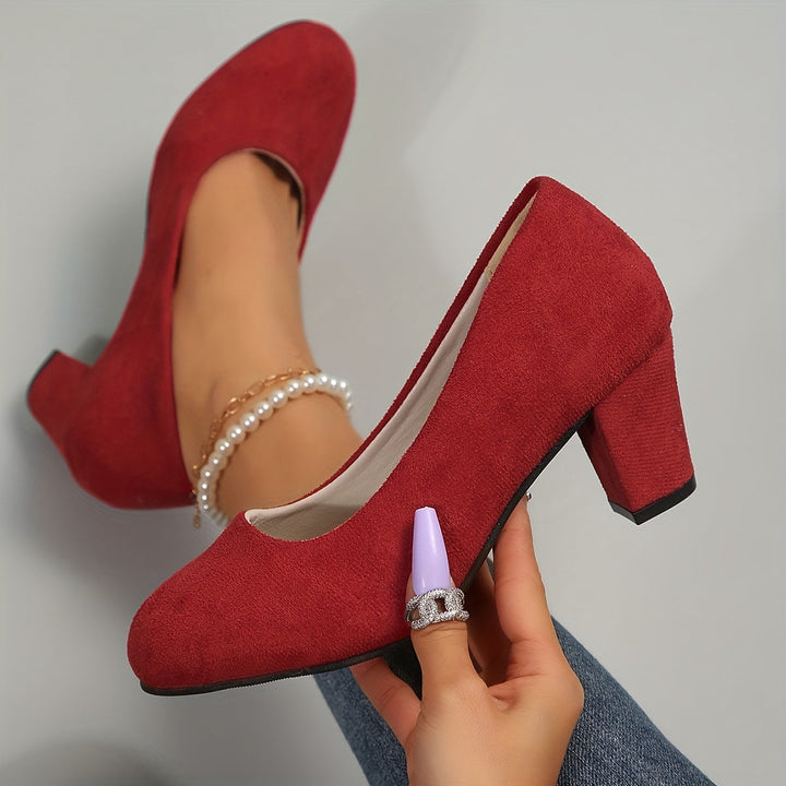 Laura - Comfort-Focused Wide Toe Pumps with Stable Heel