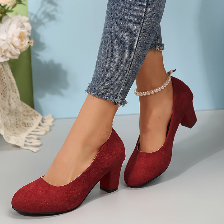Laura - Comfort-Focused Wide Toe Pumps with Stable Heel