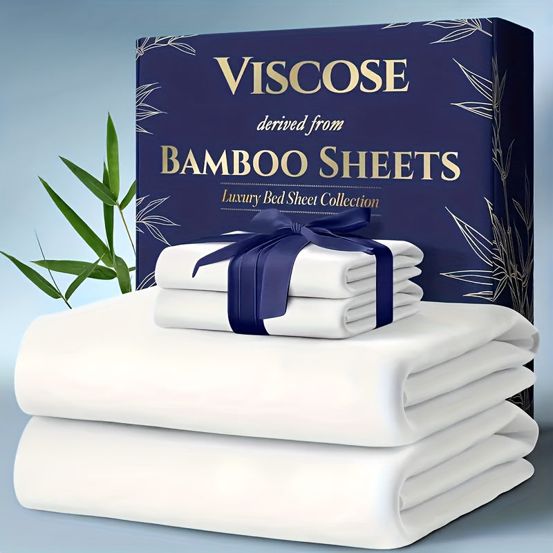 6pcs Bamboo Cooling Bed Sheets Sets  - Ultra Soft & Luxuriously Cooling for Hot Sleepers