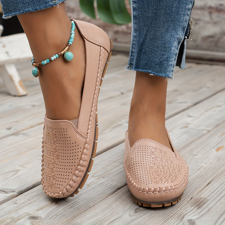 Retro Rhinestone Flats - Glamorous Fashion Shoes