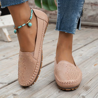Retro Rhinestone Flats - Glamorous Fashion Shoes
