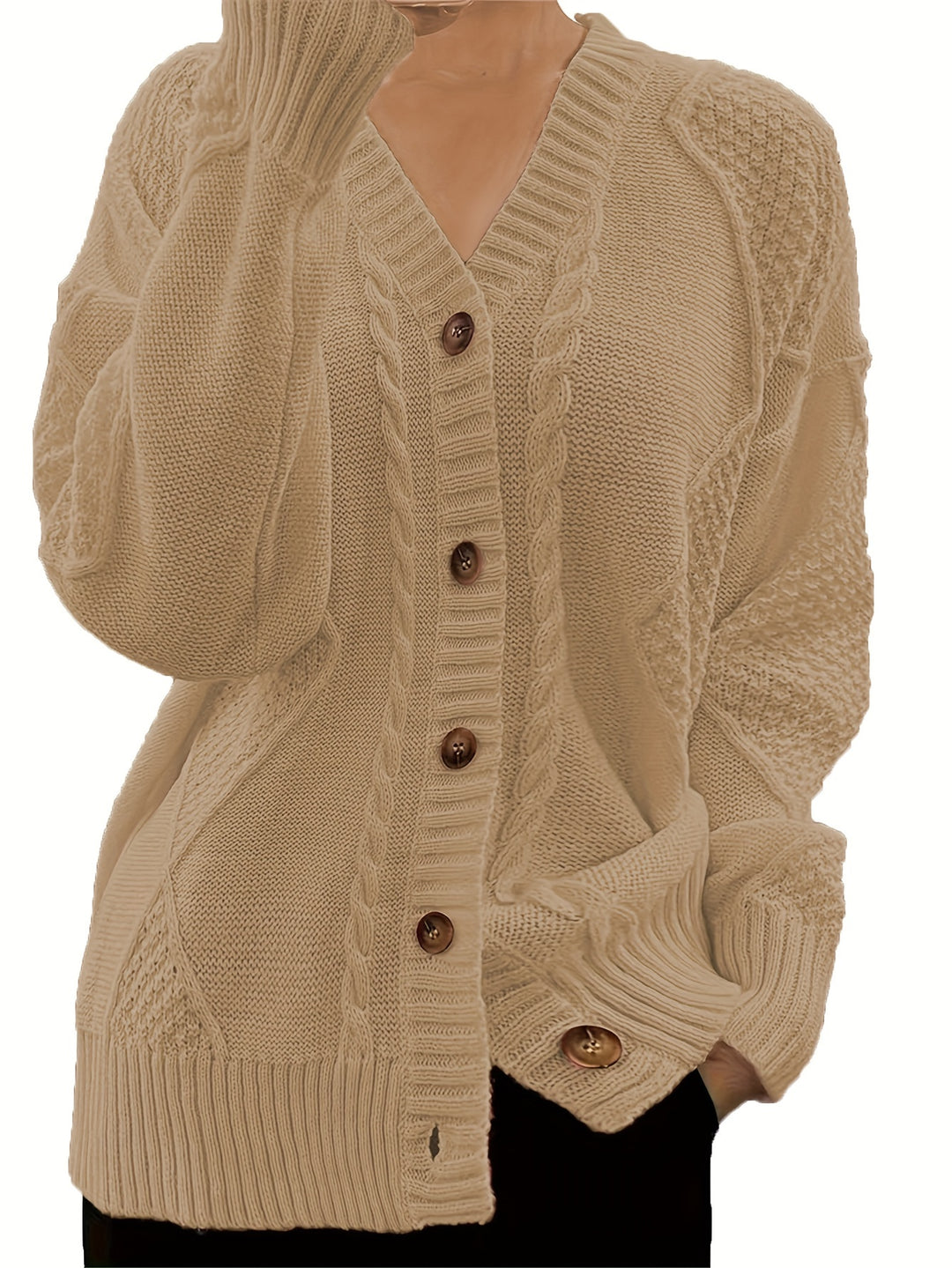 Women'S Elegant V-Neck Cardigan