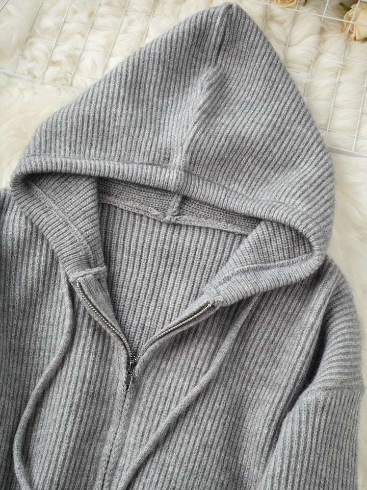 Women's Thick Winter Hooded Zip-Up Cardigan Coat